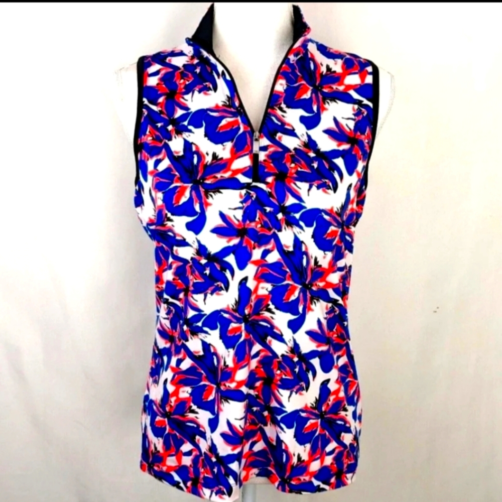 NWT! Tail White Label. Floral Wall pattern. Racerback with UPF 50+. Size Medium